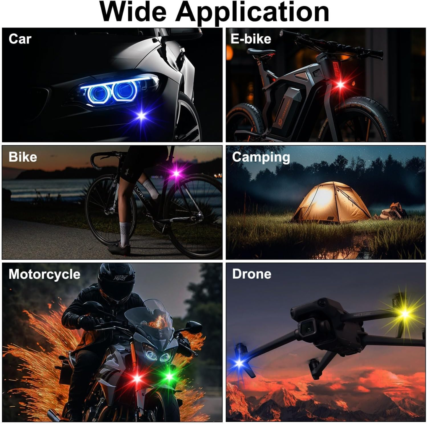 Luces LED RGB Inalámbricas para Auto